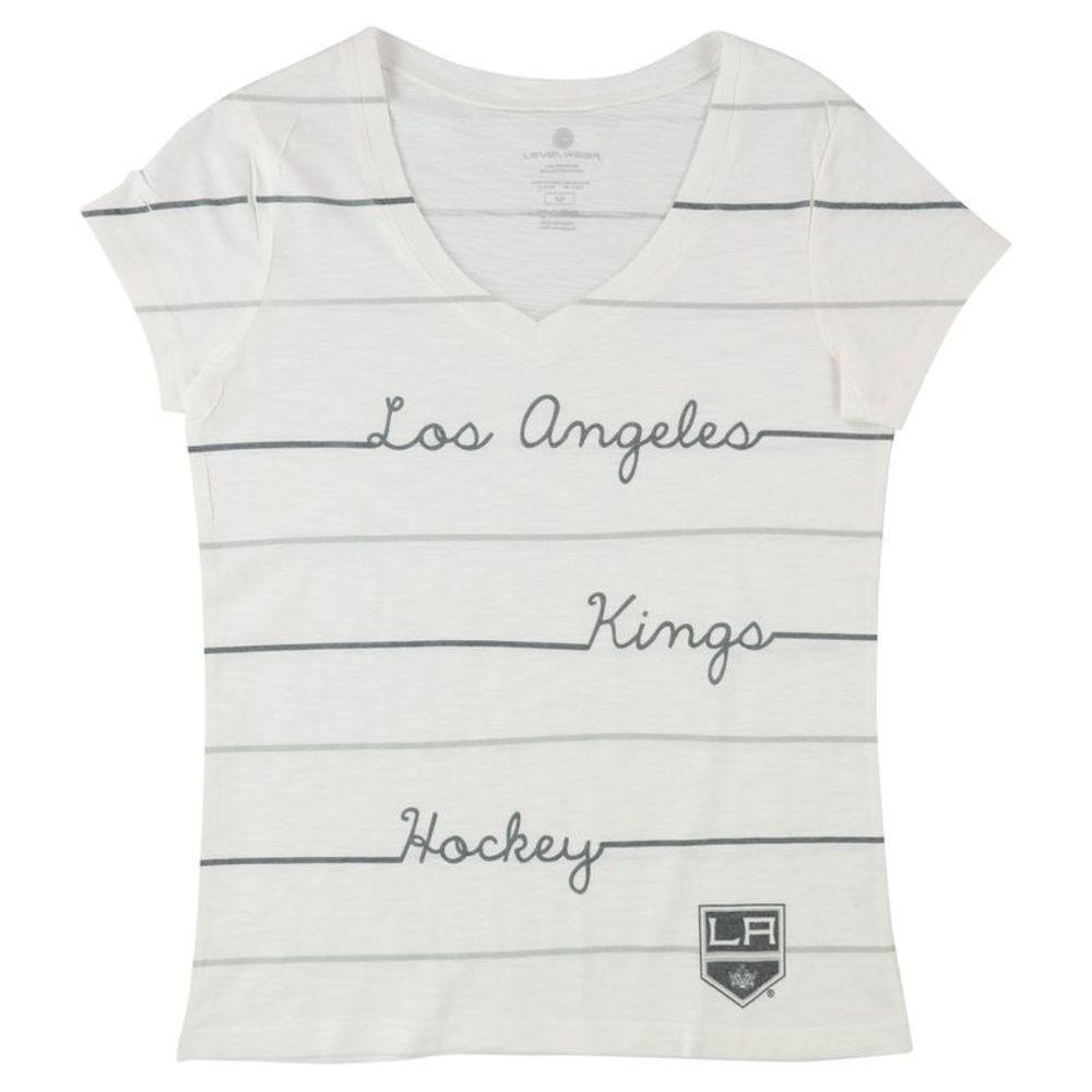 Level Wear Womens Los Angeles Kings Hockey Graphic T-Shirt, White, NWT
